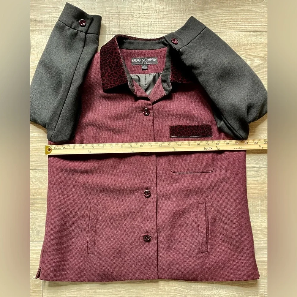 Kasper & Company ASL Burgundy & Black Skirt Suit | Women’s 14